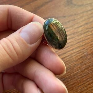 Oval Labradorite Ring Size 7